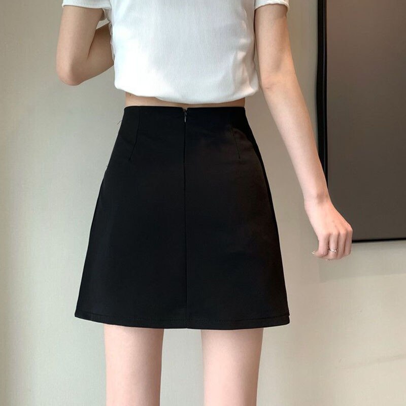 Ani Kang |ma Mayusfashion Folds Mini Skirts For Women Korean High Waist Asymmetrical White A-line Skirt Woman 2024 Summer Back Zipper Short Skirt