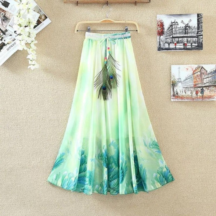 National Printed Chiffon Skirt