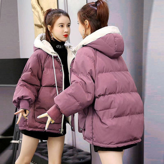 Ani Kang | 2024 New Womens Coats Winter Parkas Jacket Fashion Hooded Bread Service Jackets Thicken Warm Cotton Padded Parka Female Outwear