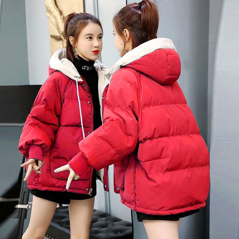 Ani Kang | 2024 New Womens Coats Winter Parkas Jacket Fashion Hooded Bread Service Jackets Thicken Warm Cotton Padded Parka Female Outwear