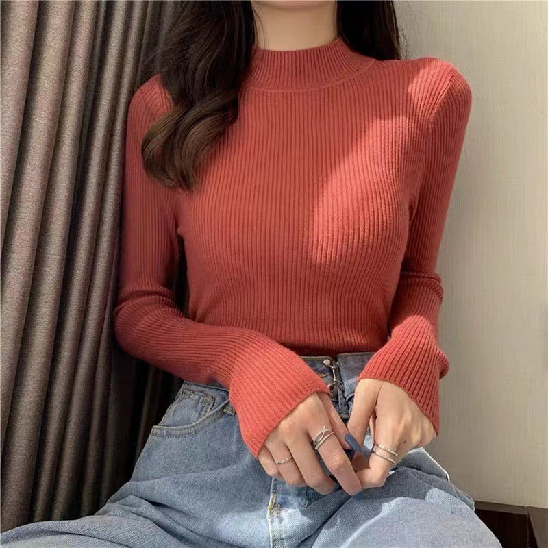 New Winter Sweater Womens Long Sleeve Top Autumn Pullover Fashion Woman Jumpers Korean Style Comfortable Turtleneck Knitwear