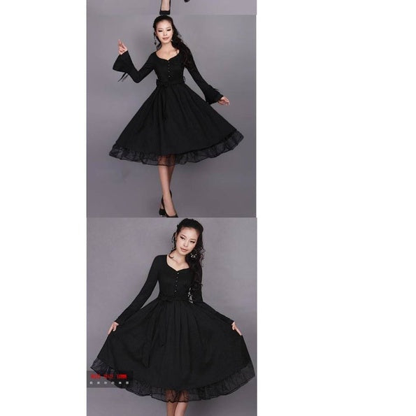 2024 Spring And Autumn Dress Flared Long Sleeve Slim Fit Large Swing Elegant Slimming Dress Dress For Women