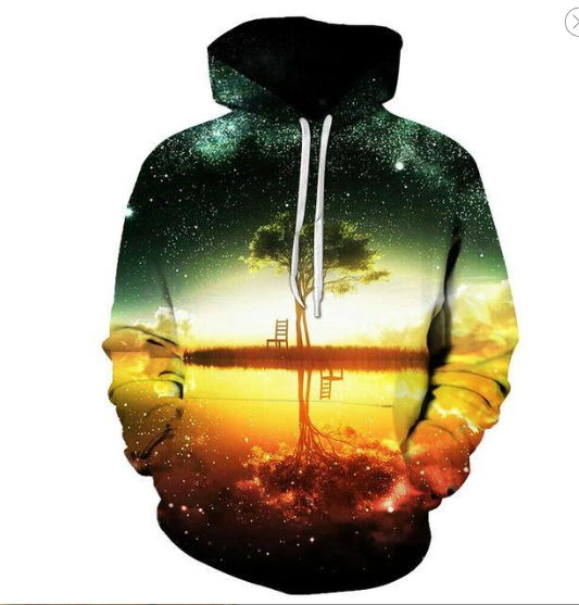 2024 Space Galaxy Sweatshirts For Men/women Hoody 3d Clothing Brand Hood Print Cashmere Nebula Jacket