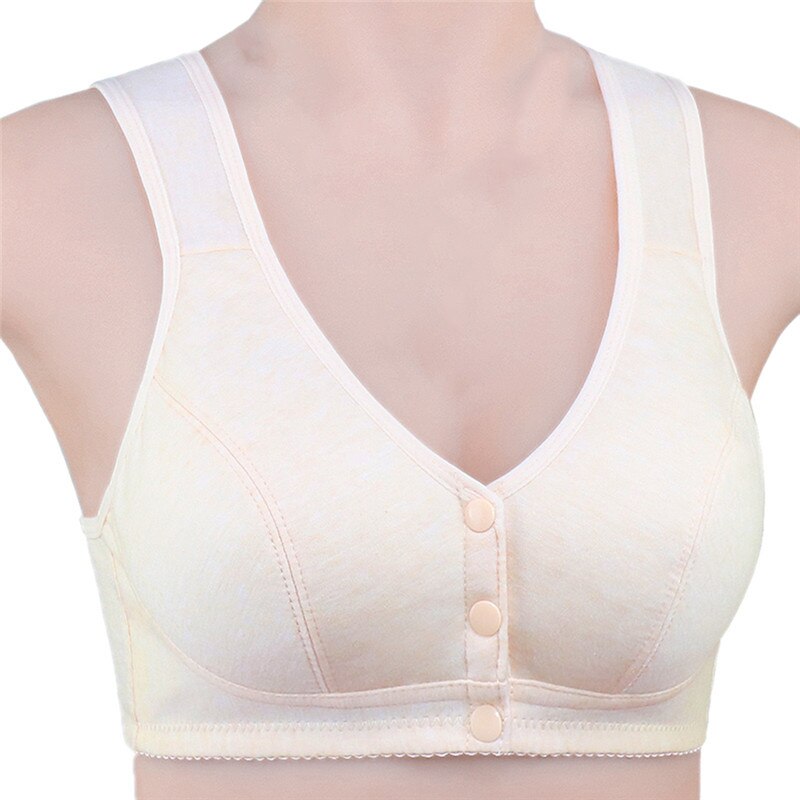 Women Comfortable Bra Gift For Mom Fashionable Soft Bralette Underwear Stretch Pink Nude Color Vest Brassiere