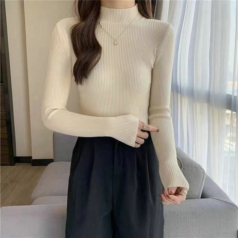 New Winter Sweater Womens Long Sleeve Top Autumn Pullover Fashion Woman Jumpers Korean Style Comfortable Turtleneck Knitwear