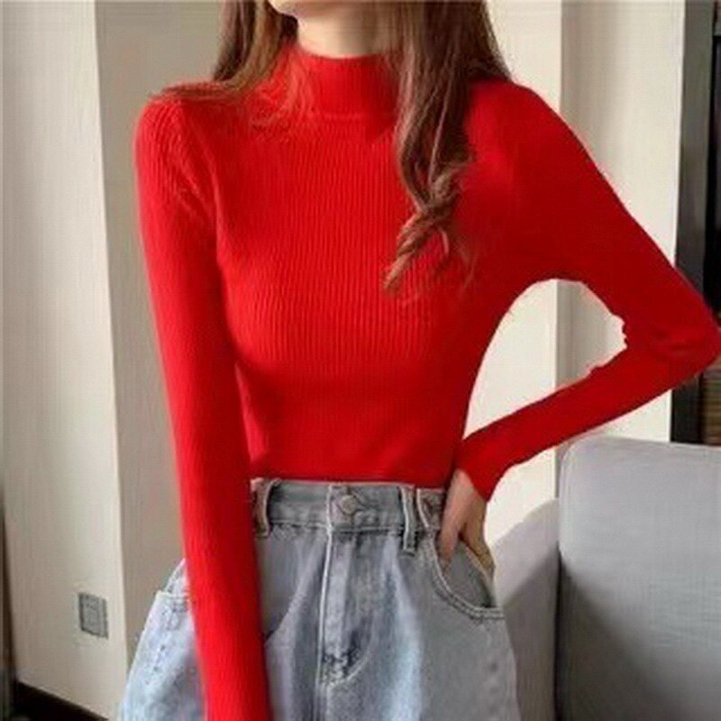 New Winter Sweater Womens Long Sleeve Top Autumn Pullover Fashion Woman Jumpers Korean Style Comfortable Turtleneck Knitwear