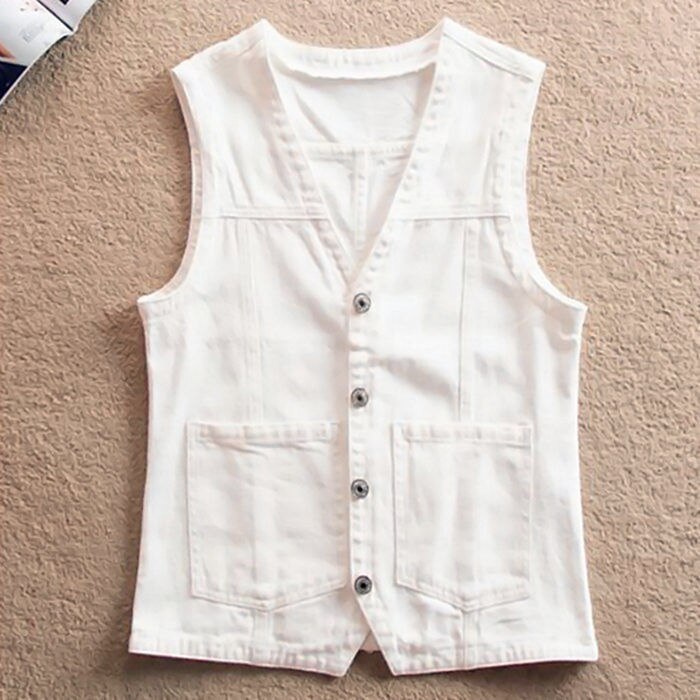 Women Vest Spring Summer Sleeveless Big Size Womens Jeans Denim Vest Tops For Woman Clothing Female Jacket Coat Denim Jacket