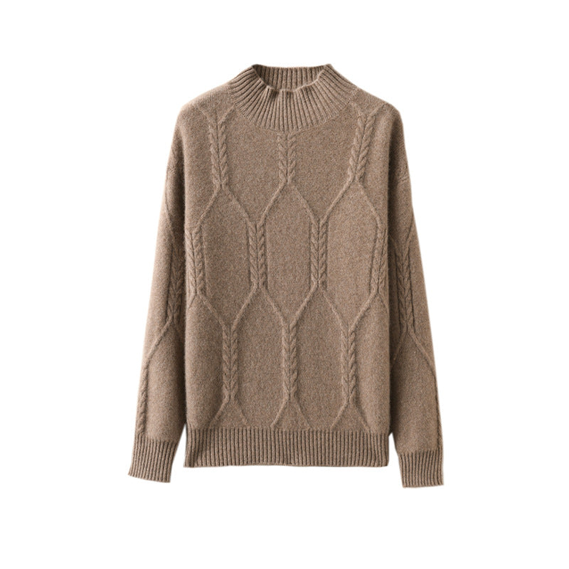 Womens Thickened Turtleneck Wool Bottoming Sweater