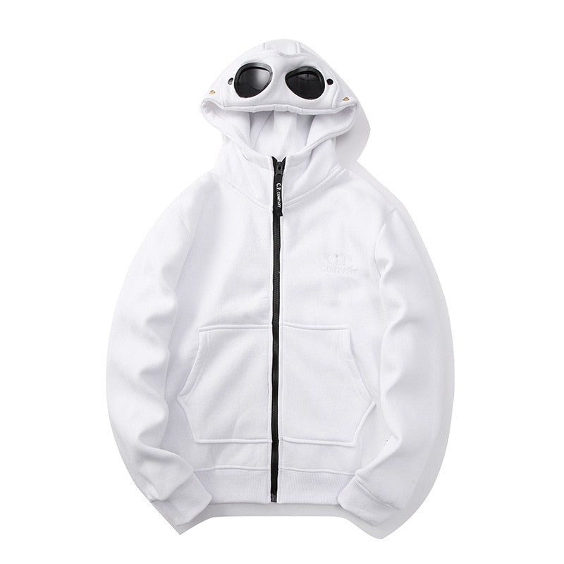 Autumn And Winter Mens And Womens Couples Circular Lens Model Zipper Hoodie.tig Harry