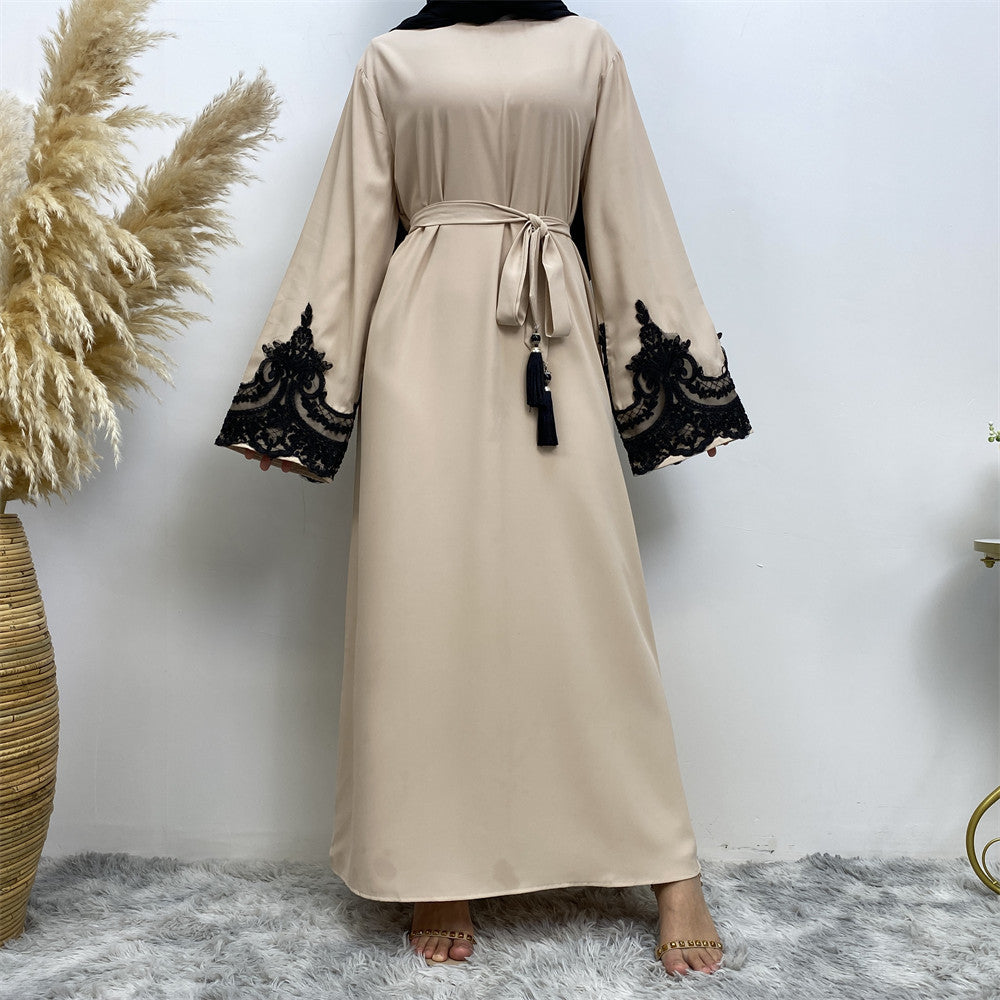 Long Sleeved Lace Patchwork Dress