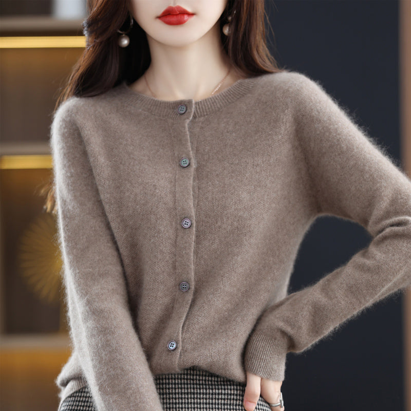 Cardigans Knitwears Sweaters For Women Clothing 100% Merino Wool Spring Knitted Cashmere Coat Autumn Fashion Jackets Luxury Tops