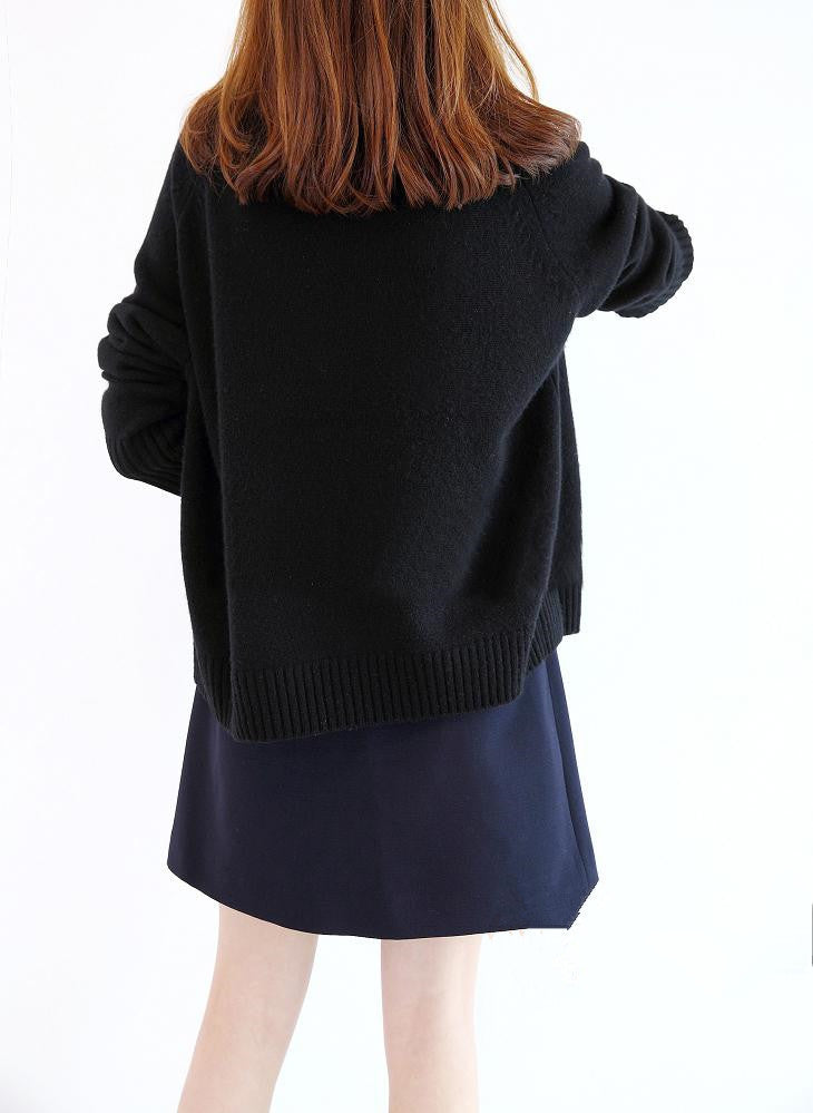 Womens High Neck Lazy Loose Slim Pullover Sweater